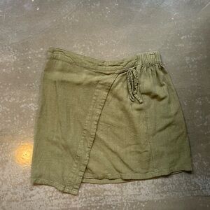 Olive Green Wrap Skirt